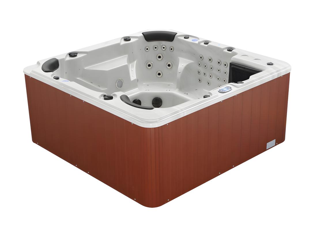 Vente Unique SPA 6 Places Blanc Avec Accessoires - Gamme Prestige ULYSSE IV - 132 Jets - L220 X L220 X H97 Cm - Système Balboa