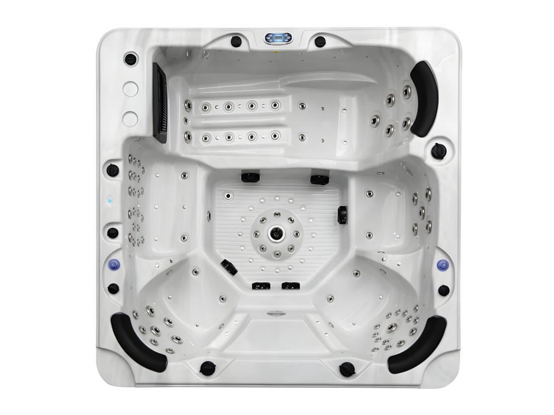 vente unique SPA 6 places blanc avec accessoires - Gamme prestige ULYSSE IV - 132 jets - l220 x L220 x H97 cm - Système Balboa