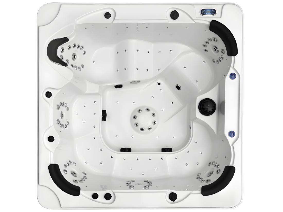 vente unique Spa 6 places blanc avec accessoires - Gamme Prestige COMINO - 128 jets - L220 x P220 x H97cm - système Balboa