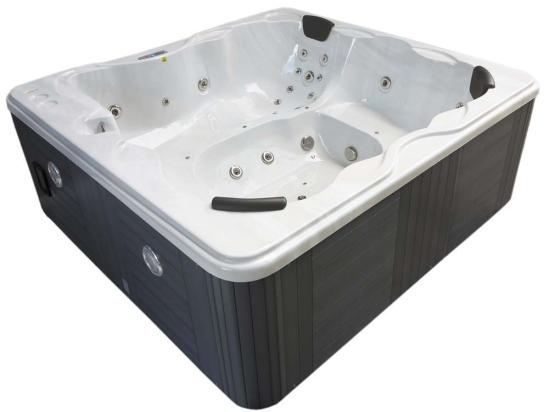 Vente Unique Spa "Cuba" 6 Places - Cuve Blanc - Système Balboa +Bluetooth Intégré - 220x210x80cm