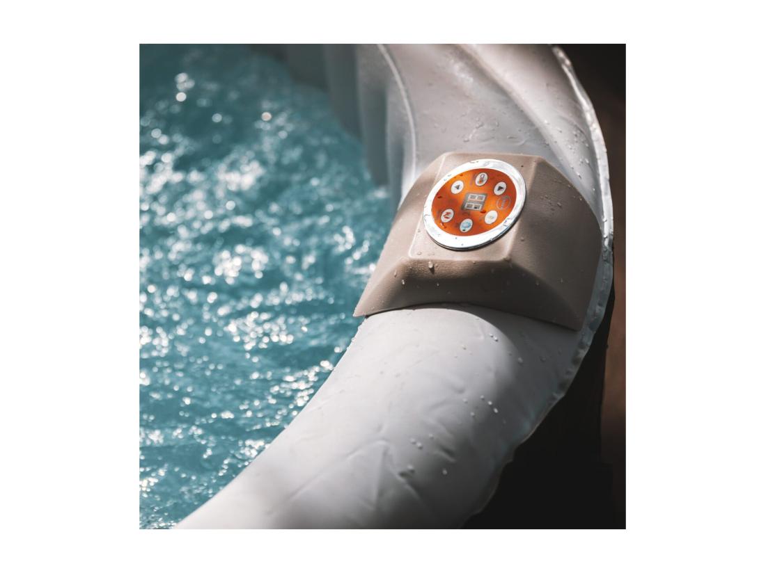 Vente Unique Spa Gonflable 4 Places Rond Ospazia - Diamètre : 185 Cm - Filtre Et Bâche Inclus