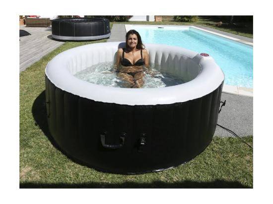 vente unique Spa gonflable 6 places rond - Ospazia - Diamètre : 208 cm - Filtre et bâche inclus