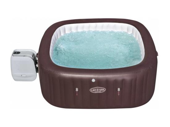 Vente Unique Spa Gonflable Carré - Maldives Hydrojet Pro - 5 à 7 Personnes - L 201 Cm X L 201 Cm X H 80 Cm - Rouge