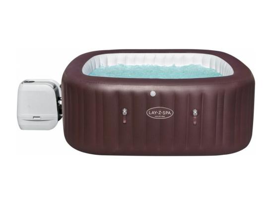 Vente Unique Spa Gonflable Carré - Maldives Hydrojet Pro - 5 à 7 Personnes - L 201 Cm X L 201 Cm X H 80 Cm - Rouge