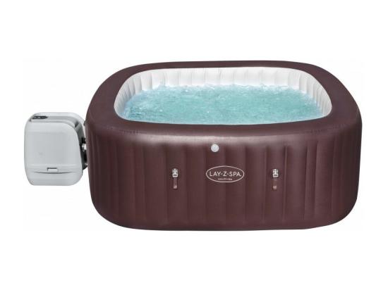 Vente Unique Spa Gonflable Carré - Maldives Hydrojet Pro - 5 à 7 Personnes - L 201 Cm X L 201 Cm X H 80 Cm - Rouge