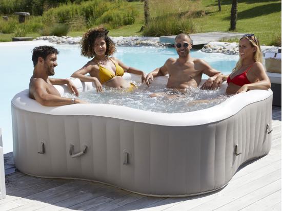 vente unique Spa gonflable Élite Plus trèfle Bulles 4 places - Infinite Spa