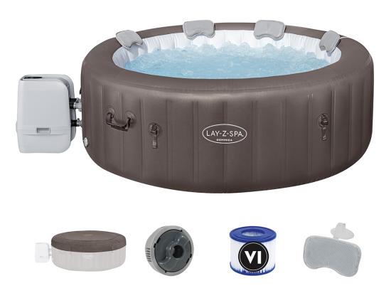 Vente Unique Spa Gonflable Lay-Z-Spa Dominica Rond Hydrojet 4/6 Places - Bestway