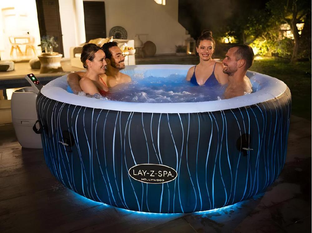 Vente Unique Spa Gonflable Lay-Z-Spa Hollywood Rond Airjet 4/6 Places - Bestway