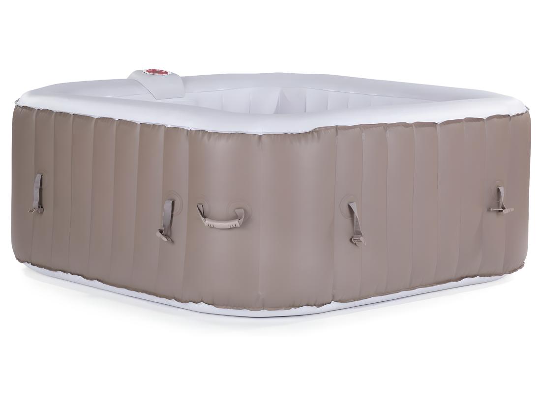 vente unique Spa gonflable Monac en PVC - 6 places - taupe/crème