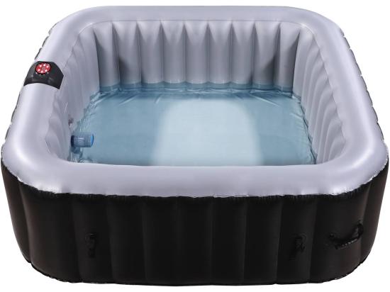 Vente Unique Spa Gonflable NICE En PVC - 6 Places - Gris/Noir