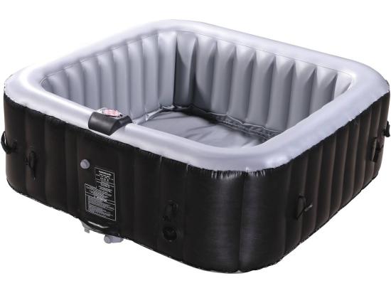 Vente Unique Spa Gonflable NICE En PVC - 6 Places - Gris/Noir