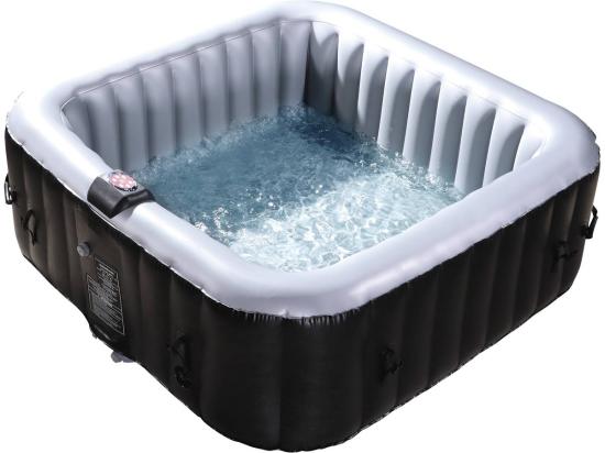 vente unique Spa Gonflable NICE en PVC - 6 places - Gris/Noir