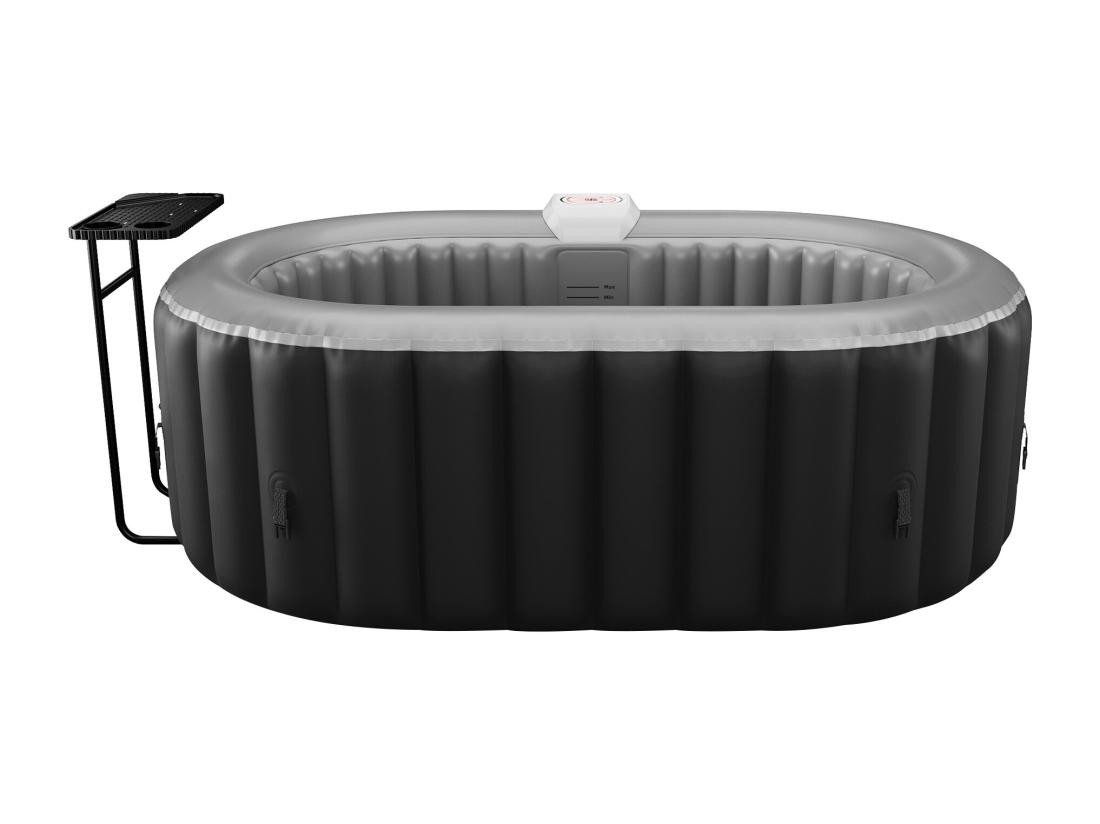Vente Unique SPA Gonflable Ovale 2 Places - L190 X P120 X H65 Cm - 90 Buses D'air - Noir - B-LUCKY II