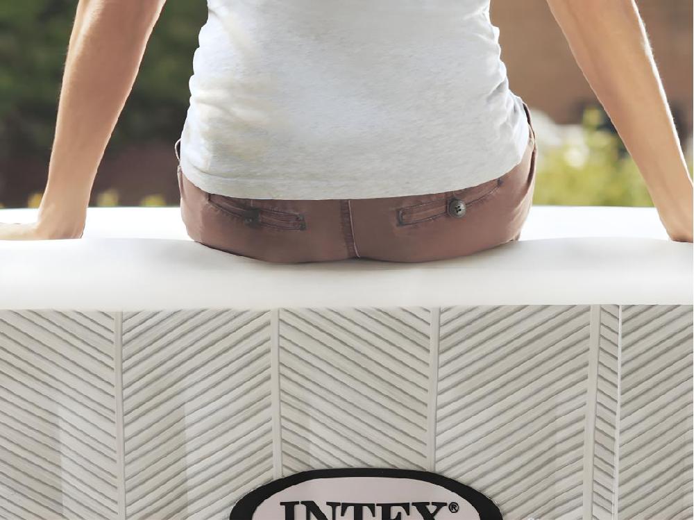 Vente Unique Spa Gonflable PureSpa Chevron Carré Bulles 4 Places - Intex