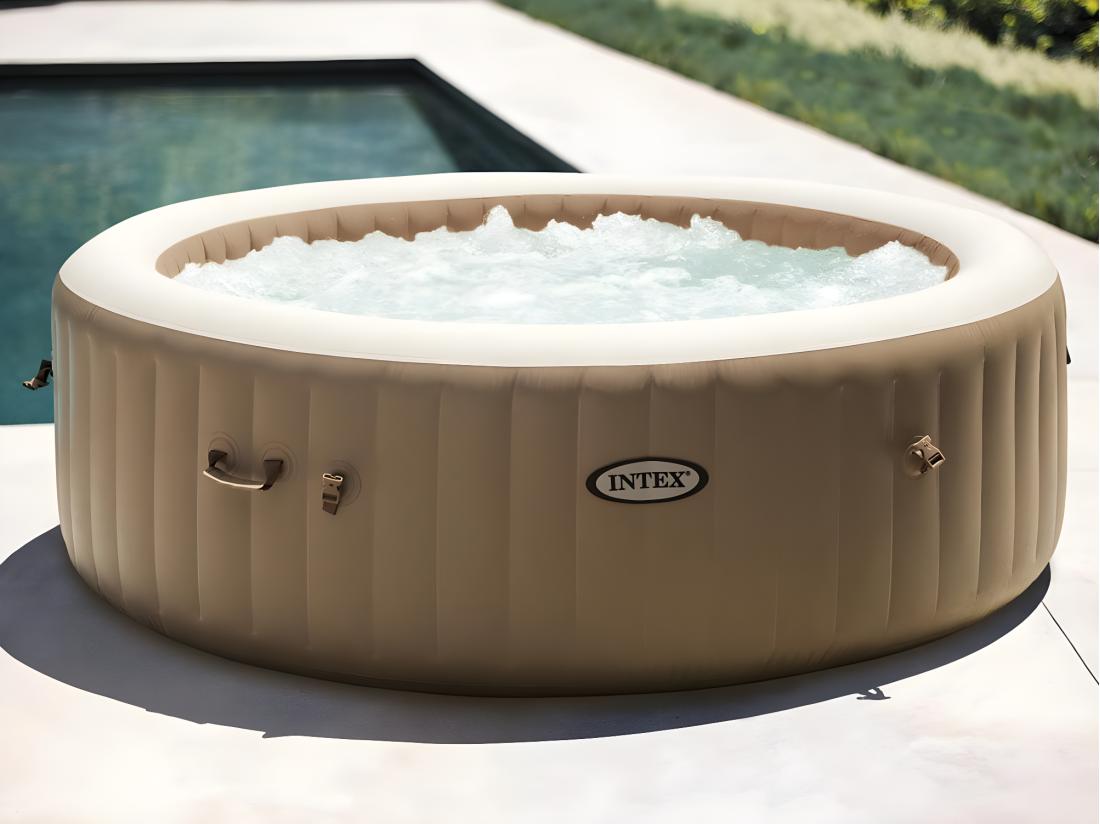 Vente Unique Spa Gonflable PureSpa Sahara Rond Bulles 6 Places - Intex