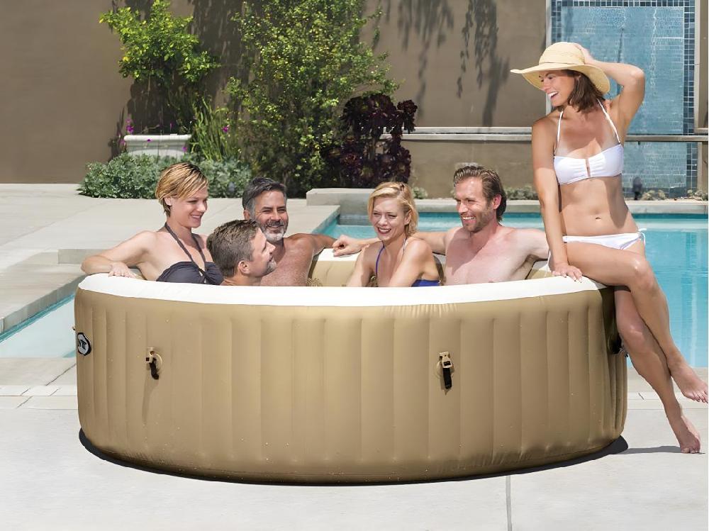 vente unique Spa gonflable PureSpa Sahara rond Bulles 6 places - Intex