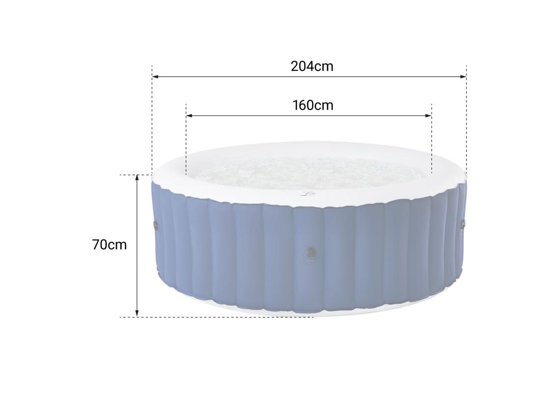 Vente Unique Spa Gonflable Rond Ø204cm LITE - 6 Places - MSPA