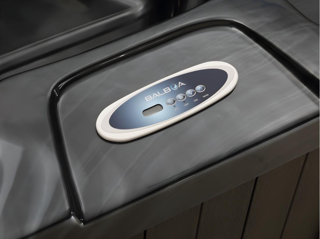 Vente Unique Spa LED "Haïti" 4 Places - Enceintes Bluetooth Intégrées - Gris