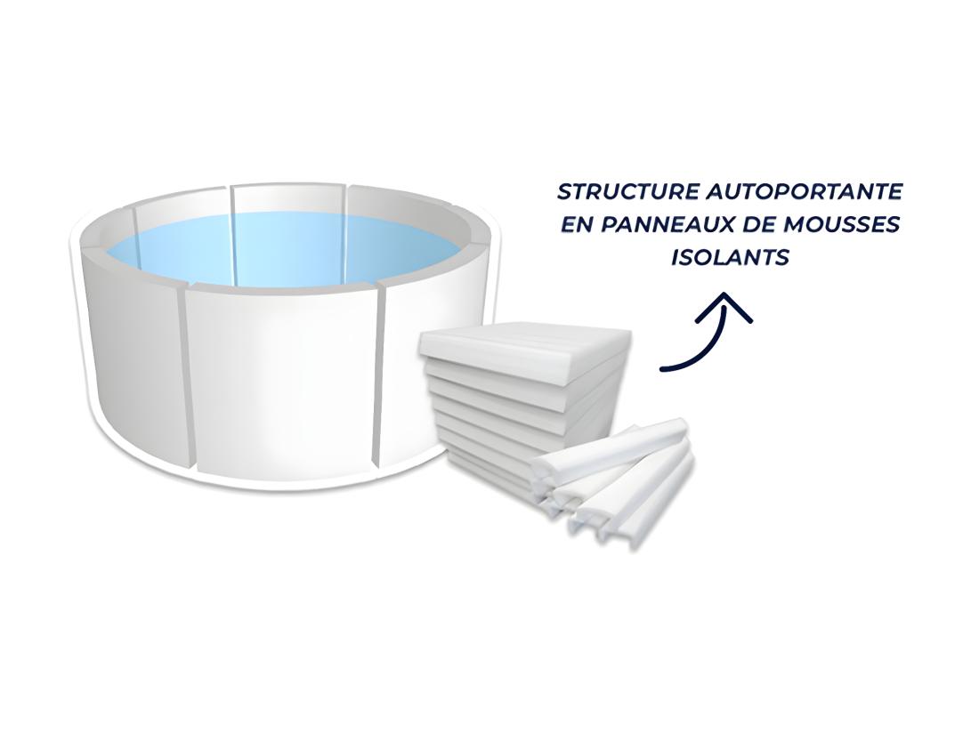 Vente Unique Spa Portable Semi-rigide Vita Premium Rond Bulles 4-6 Places - Netspa