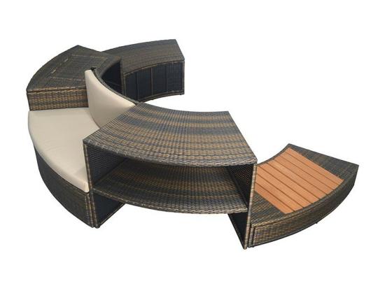 vente unique Spa portable semi-rigide Vita Premium rond Bulles 4-6 places avec mobilier - Netspa