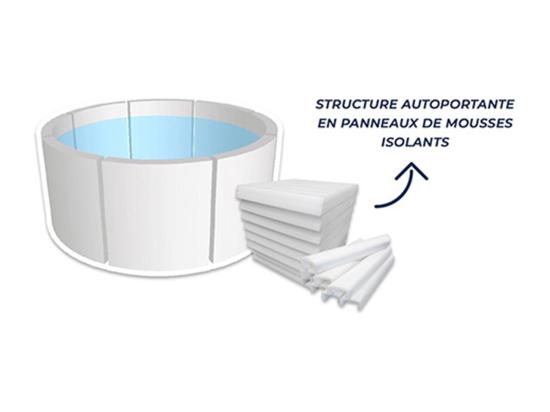 Vente Unique Spa Portable Semi-rigide Vita Rond Bulles 4 Places - Netspa