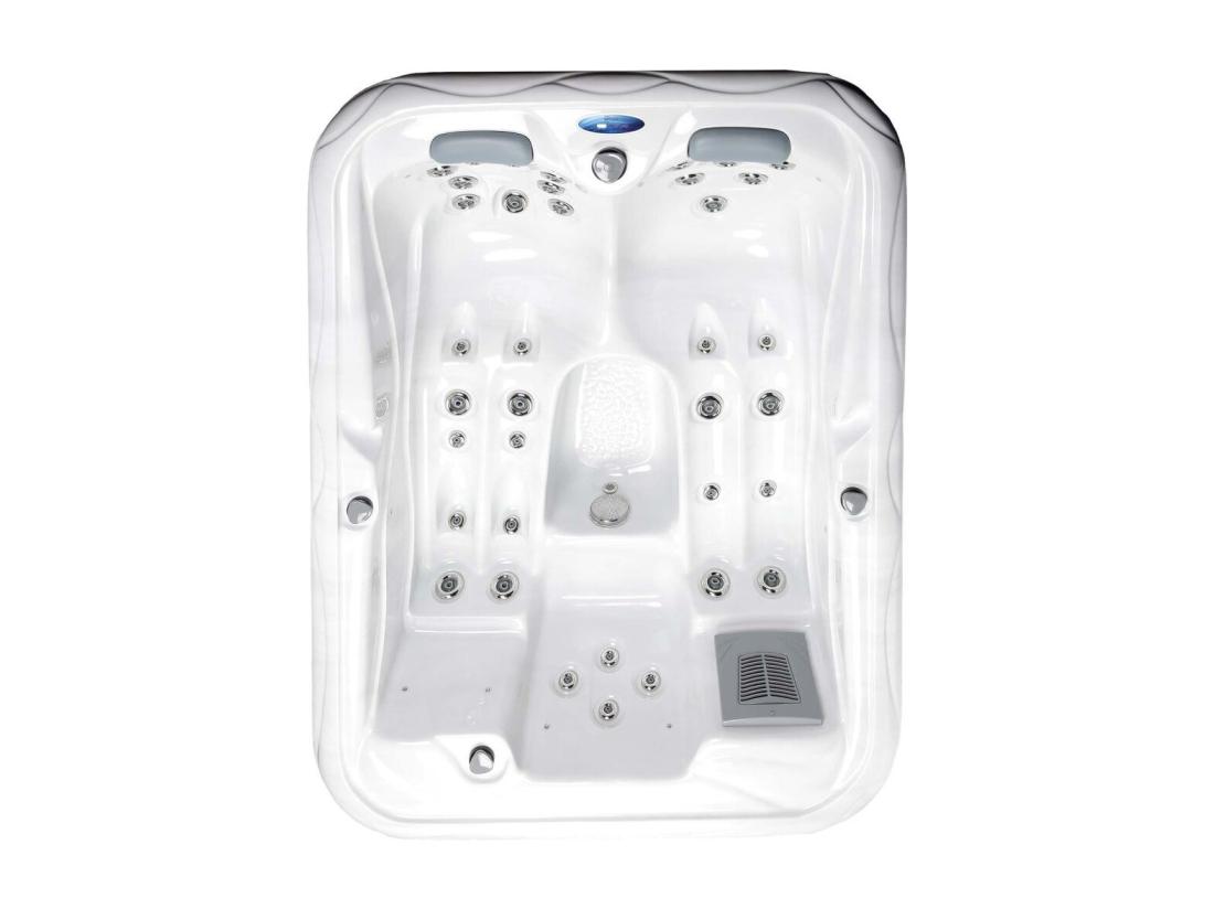 Vente Unique Spa Rigide Cuve Acrylique Et Châssis Bois ML300 (3 Places Dont 2 Allongées)