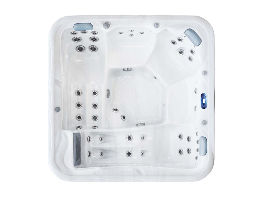 Vente Unique Spa Rigide Cuve Acrylique Et Châssis Bois ML650 (5 Places Dont 2 Allongées)