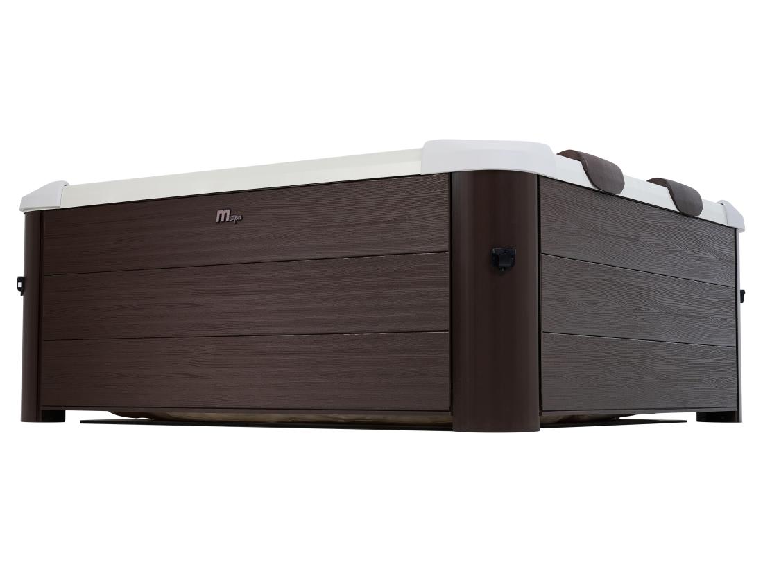 Vente Unique Spa Semi-rigide MSpa 6 Places Marron Avec Accessoires - 120 Jets - L160 X L160 X H65 Cm - MAKEMO