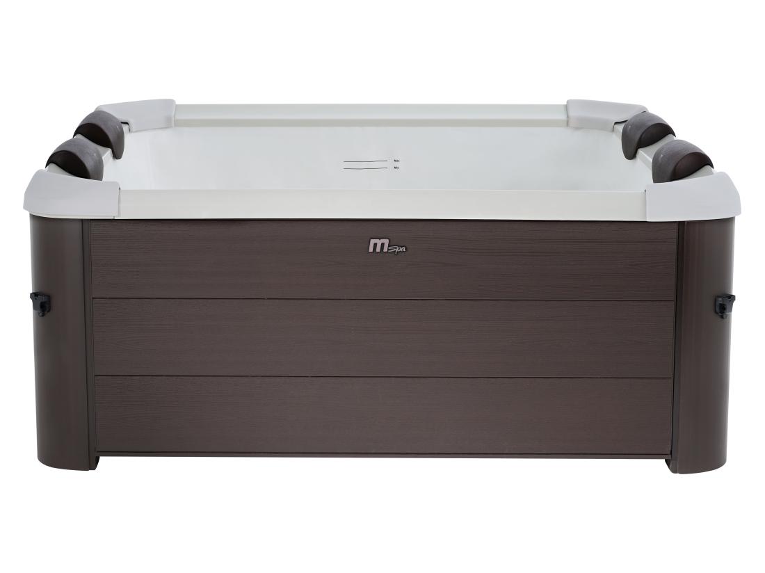 Vente Unique Spa Semi-rigide MSpa 6 Places Marron Avec Accessoires - 120 Jets - L160 X L160 X H65 Cm - MAKEMO