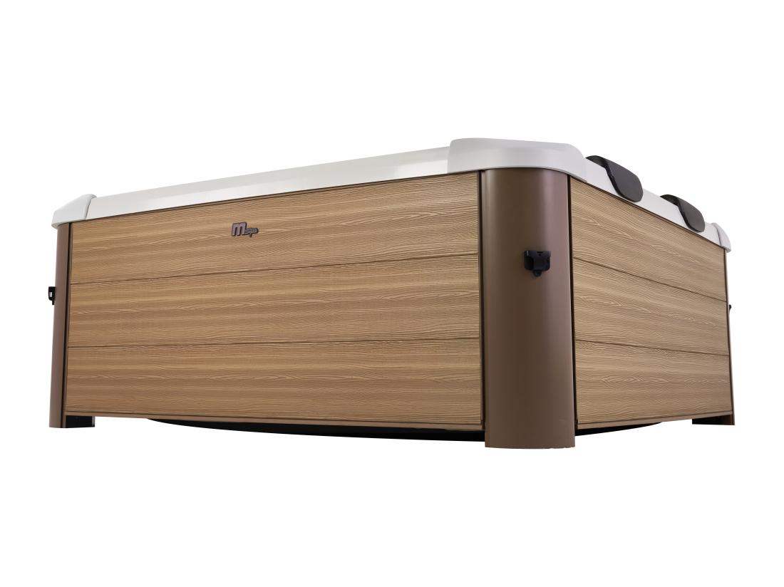 Vente Unique Spa Semi-rigide MSpa 6 Places Naturel Clair Avec LED Et Accessoires -128 Jets - L160 X L160 X H65 Cm - NAPUKA