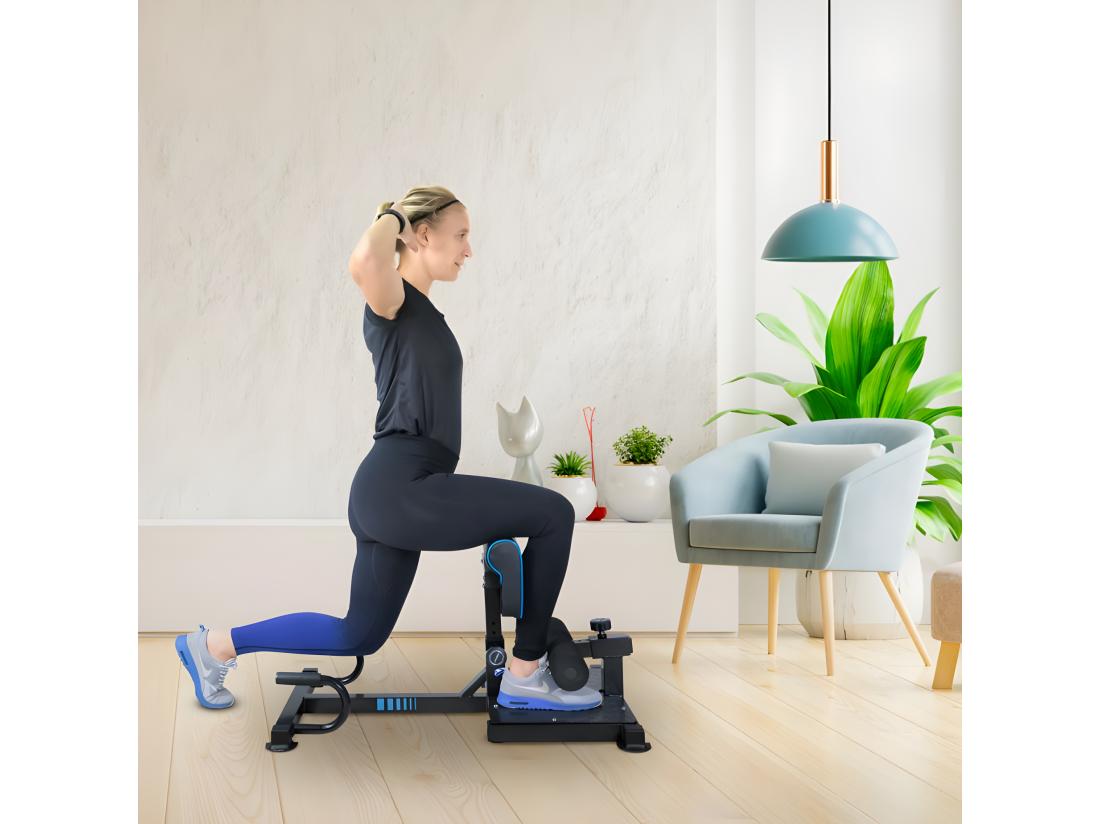 Vente Unique Squat Machine ALTIUS Appareil De Musculation Multifonction 88 X 56 X 50 Cm - Dossier Réglable En Hauteur - Charge Max 120kg