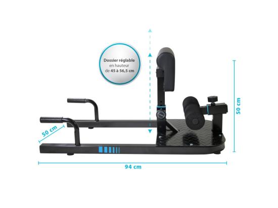 Vente Unique Squat Machine CITIUS Appareil De Musculation Multifonction 94 X 50 X 50 Cm - Dossier Réglable En Hauteur - Charge Max 120kg