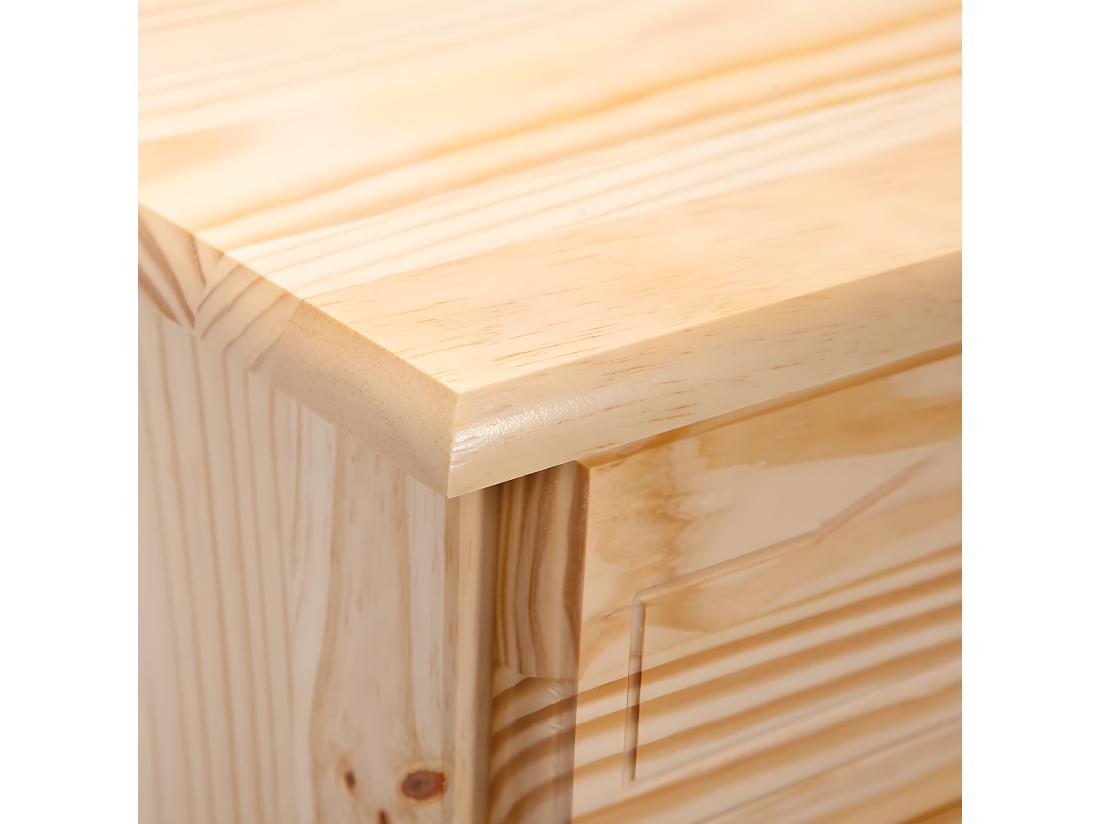 Vente Unique STAN - Buffet 3 Portes 3 Tiroirs Bois Massif