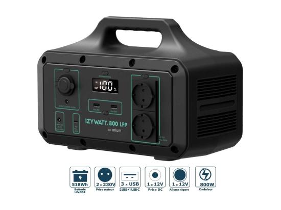 Vente Unique Station électrique Portable LFP Izywatt 800 - Orium