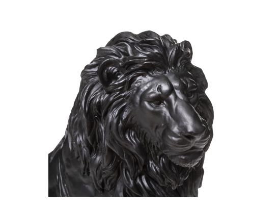 Vente Unique Statuette Déco "Lion En Résine" 80cm Noir