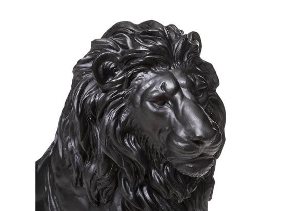 Vente Unique Statuette Déco "Lion En Résine" 80cm Noir