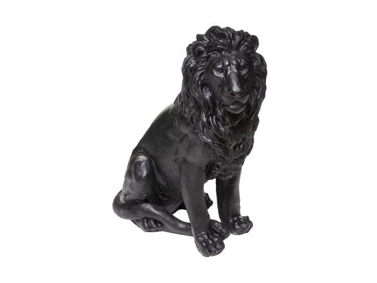 vente unique Statuette Déco "Lion en Résine" 80cm Noir