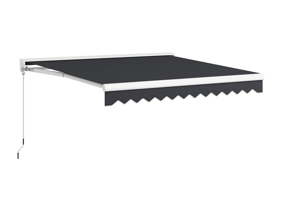 Vente Unique Store Banne électrique Manuel Rétractable Dim. 2 95L X 2 50l M Anthracite