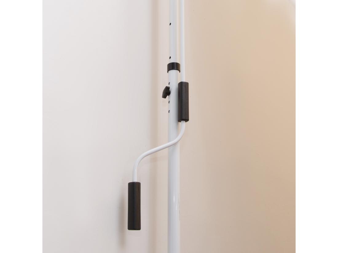 Vente Unique Store Banne Manuel Rétractable 3L X 1 5l M Inclinaison Et Hauteur Réglable Installation Rapide Métal Alu Polyester Anti-UV Jaune Blanc Rayé