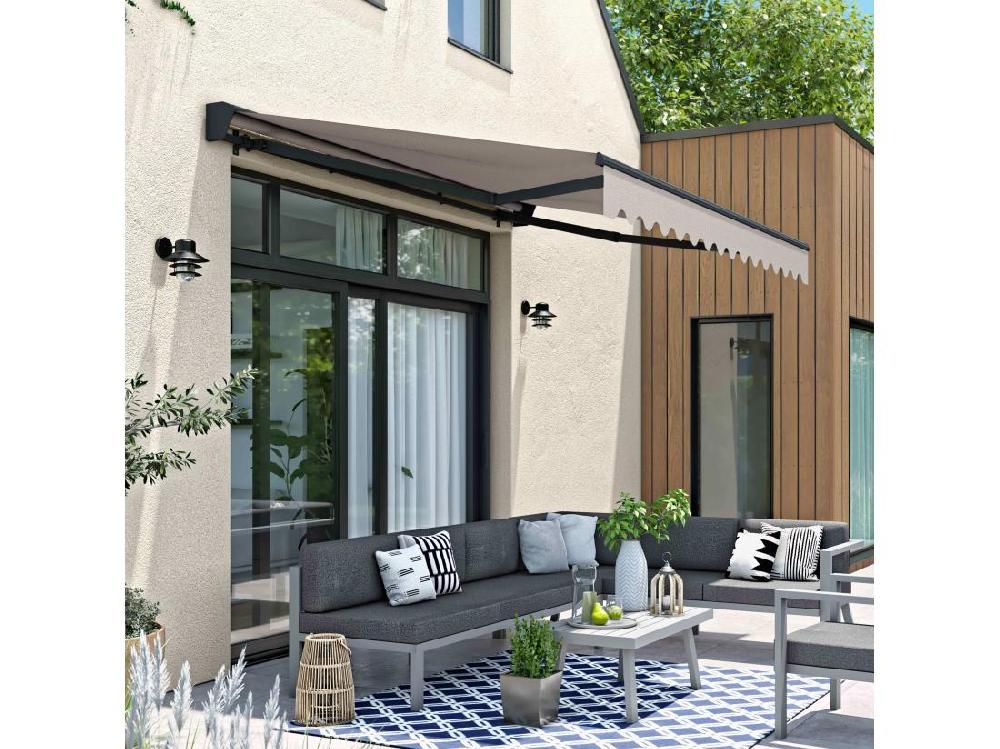 Vente Unique Store Banne Semi-intégral 3x2 5m En Aluminium Taupe