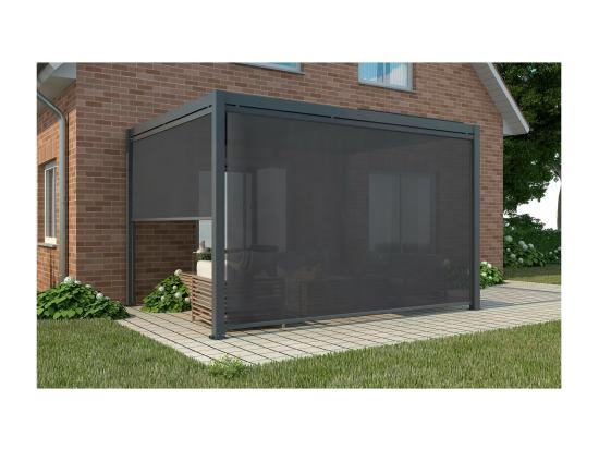 Vente Unique Store De Pergola Bioclimatique- 370 X 204 Cm - Gris Anthracite