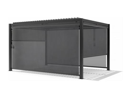 Vente Unique Store De Pergola Bioclimatique- 370 X 204 Cm - Gris Anthracite