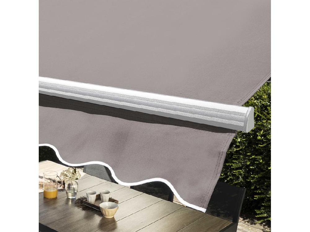 Vente Unique Store Double Pente Avec Coffre 3 X 4 M En Aluminium Taupe