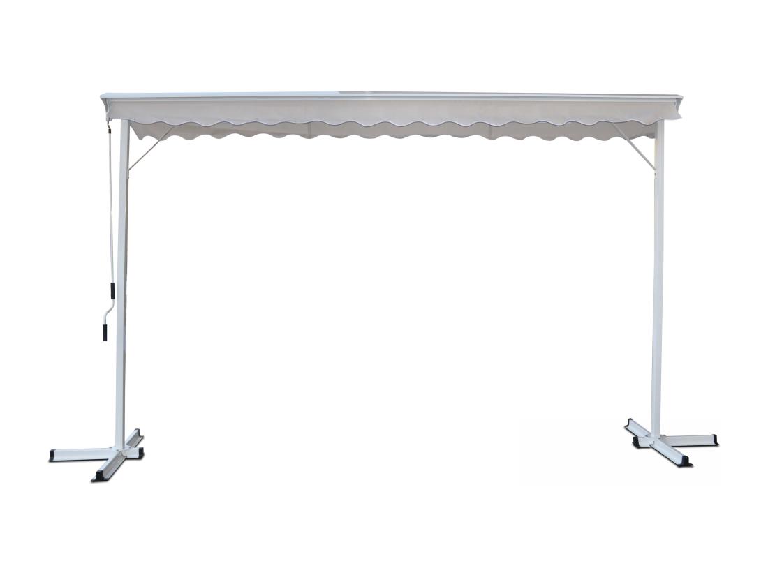 Vente Unique Store Double Pente Avec Coffre 3 X 4 M En Aluminium écru