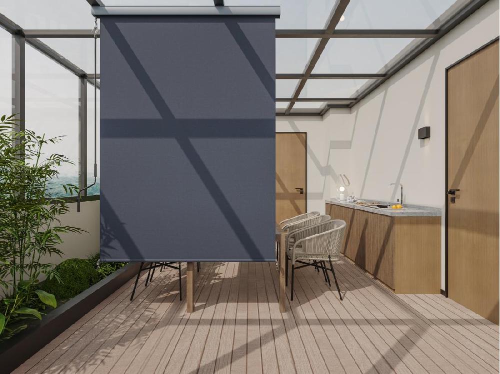 Vente Unique Store Enrouleur Occultant Avec Coffre En Aluminium Et Textile L1 6 X H2 5 M - PASSOE