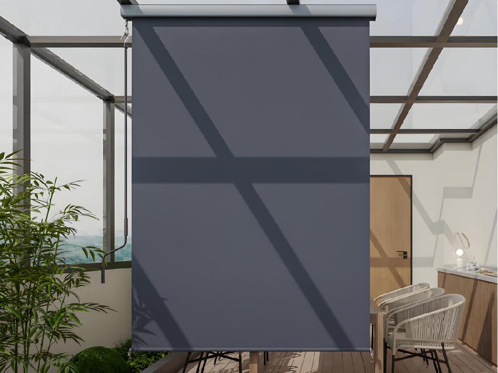 vente unique Store enrouleur occultant avec coffre en aluminium et textile L1 6 x H2 5 m - PASSOE