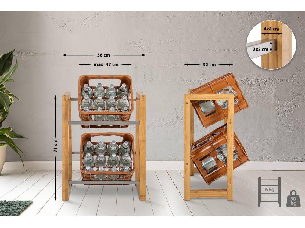 Vente Unique Support De Caisse à Boisson - Bois - Nature - Robin