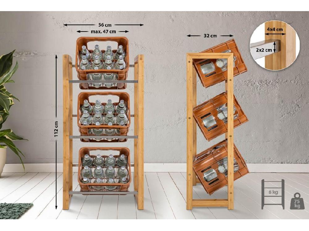 Vente Unique Support De Caisse à Boisson - Bois - Nature - Robin