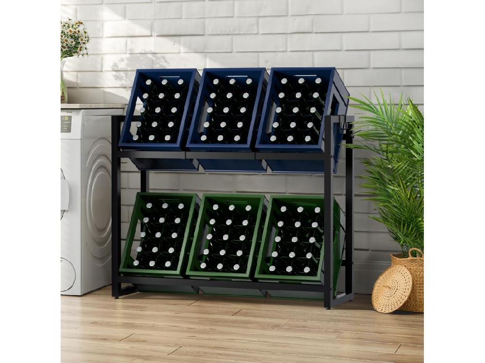 Vente Unique Support De Caisse à Boisson - Métal - Noir - Powell