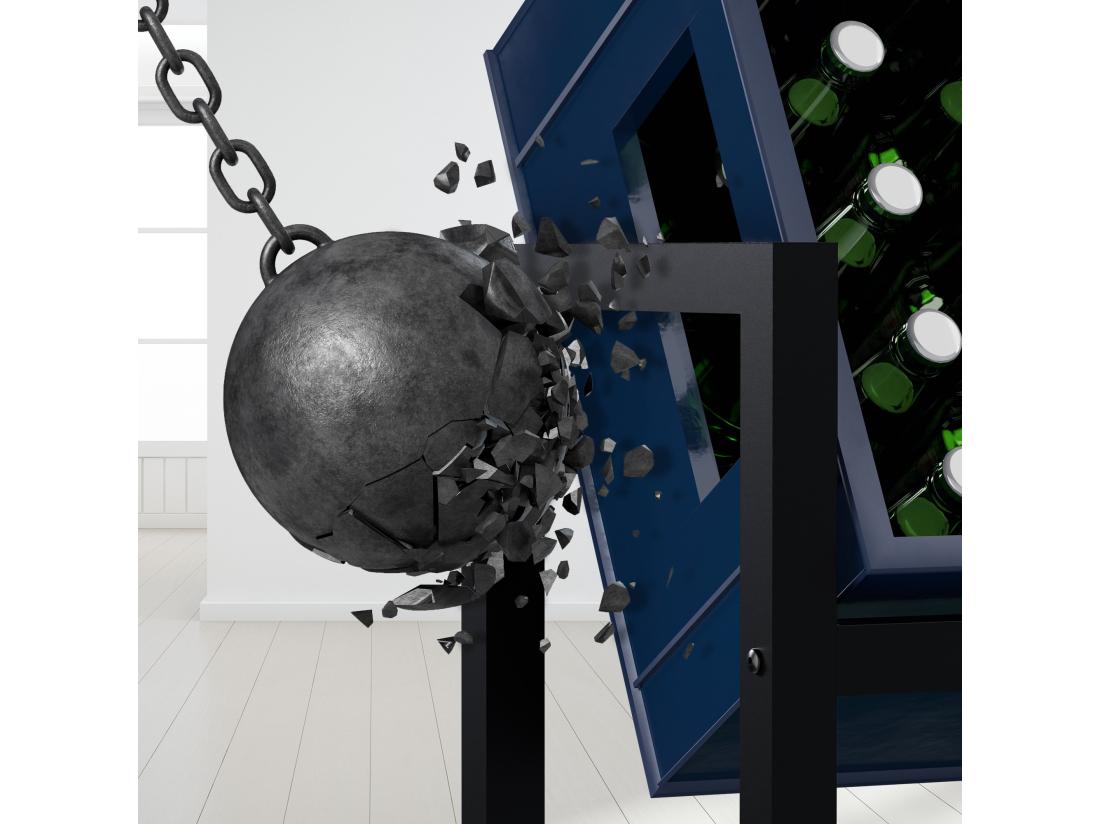 Vente Unique Support De Caisse à Boisson - Métal - Noir - Powell